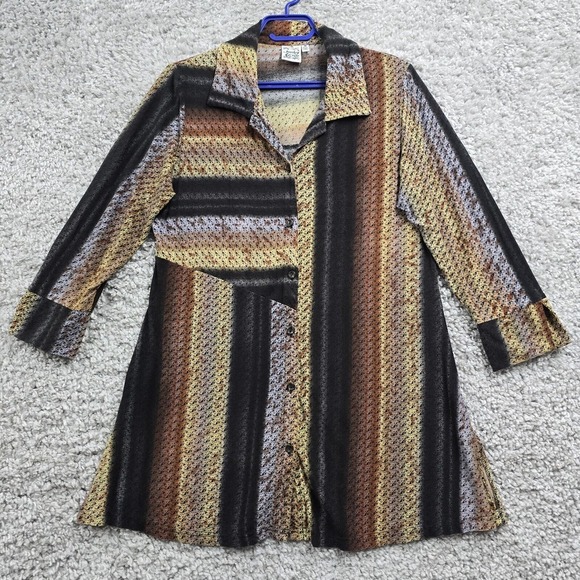 Parsley‎ & Sage Shirt Womens Medium Brown Button Up Earthy Forestcore Goblin - Picture 1 of 11